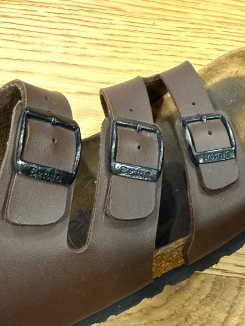 Birkenstock Betula Triple Buckle Brown Size 39 Women's Sandals - Picture 4 of 10